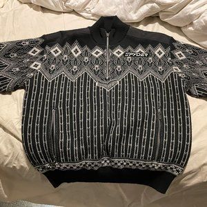 Black skier Wind Resistant Sweater